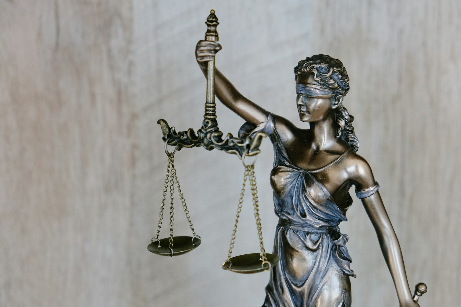 A statue of Lady Justice holding the scales